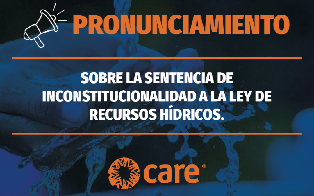 PRONUNCIAMIENTO SOBRE LA SENTENCIA DE INCONSTITUCIONALIDAD A LA LEY DE RECURSOS HÍDRICOS.