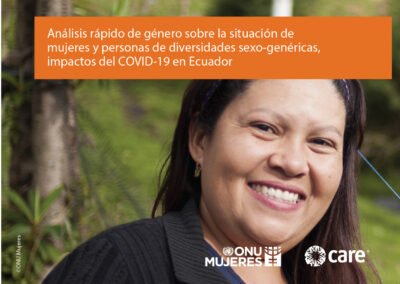 ANÁLISIS RÁPIDO DE GÉNERO SOBRE LA SITUACIÓN DE MUJERES Y PERSONAS DE DIVERSIDADES SEXO- GENÉRICAS, IMPACTOS DEL COVID -19 EN ECUADOR.